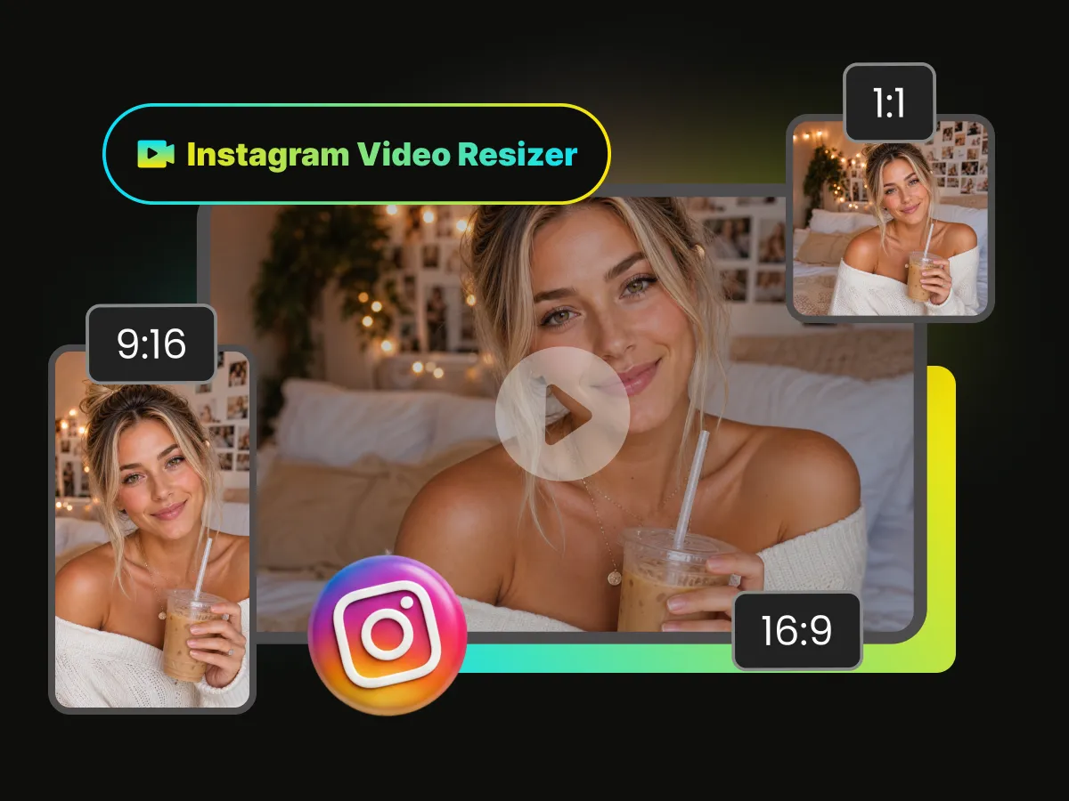 Instagram video resizer with smart subject tracking.